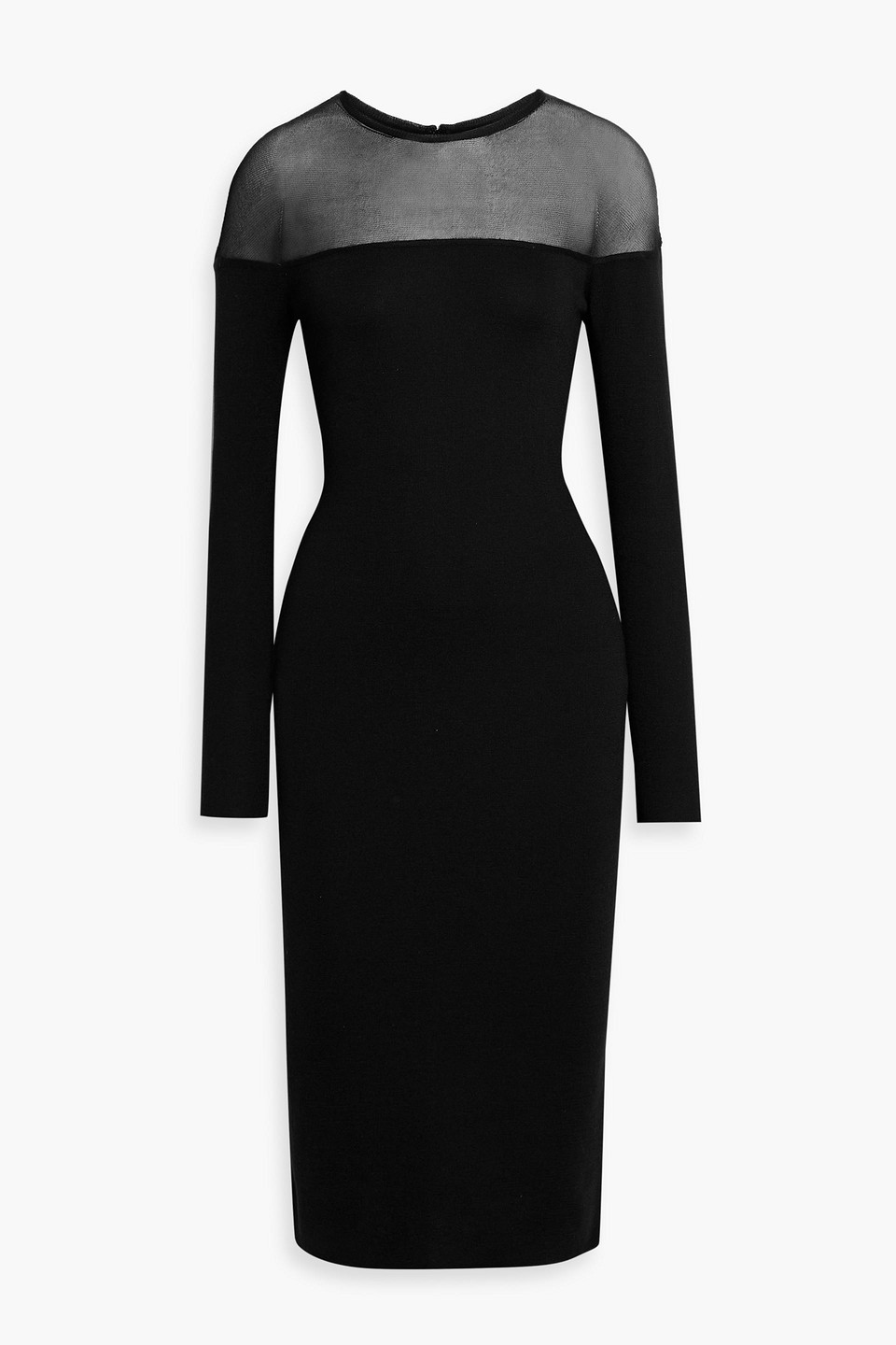 Tom Ford Cashmere And Silk-blend Midi Dress In Black