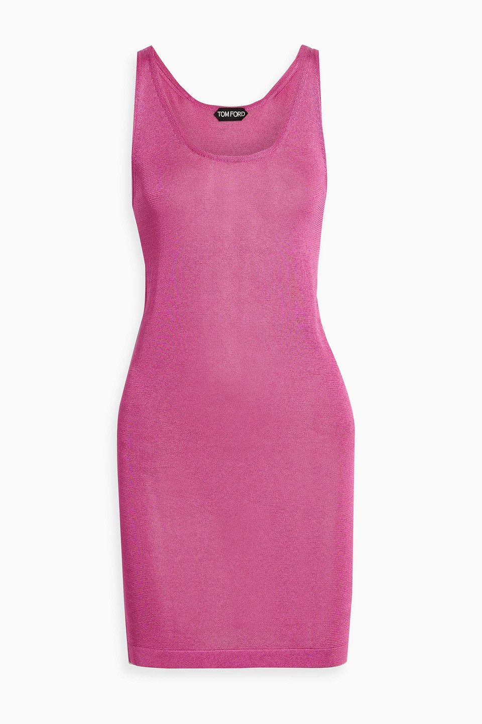 tom ford - stretch-knit mini dress - purple - xxs