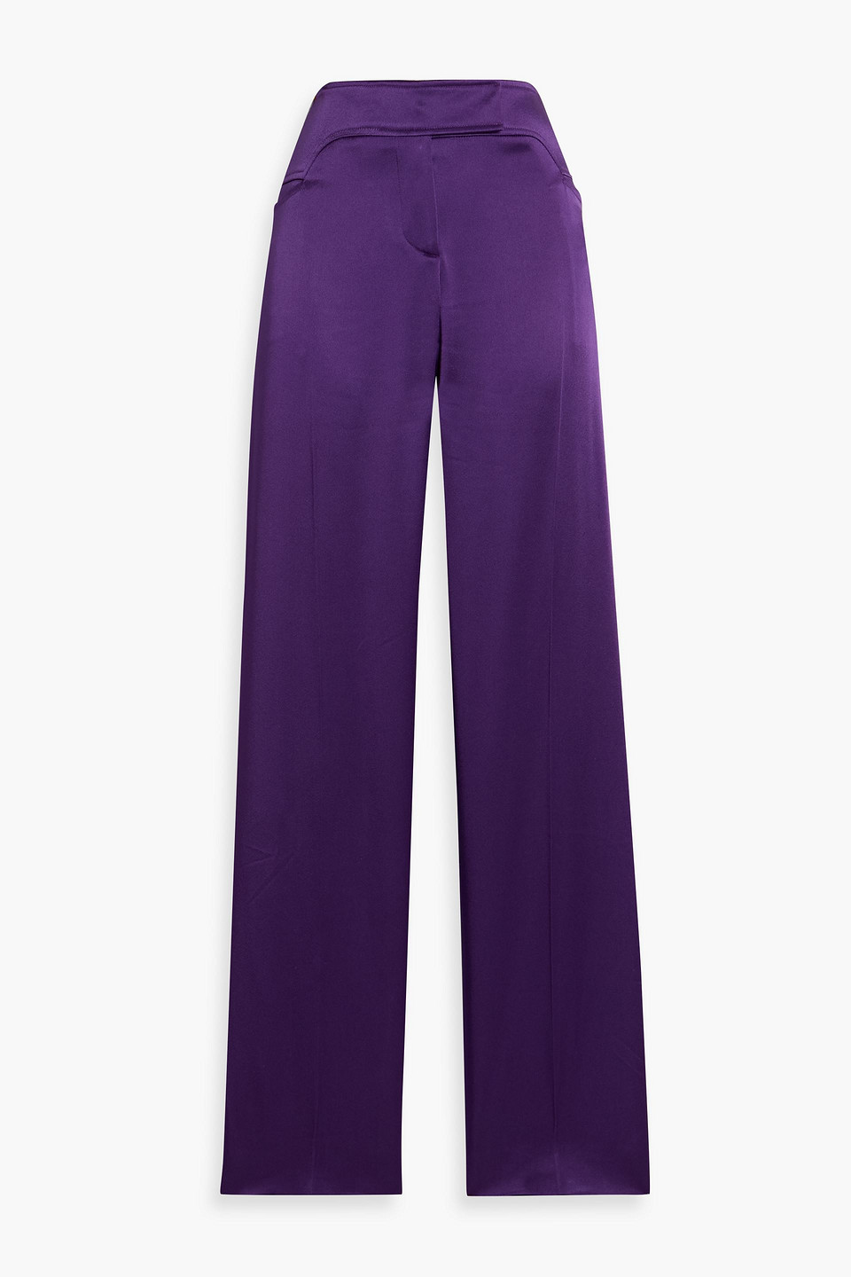 Tom Ford Satin Tapered Pants In Purple