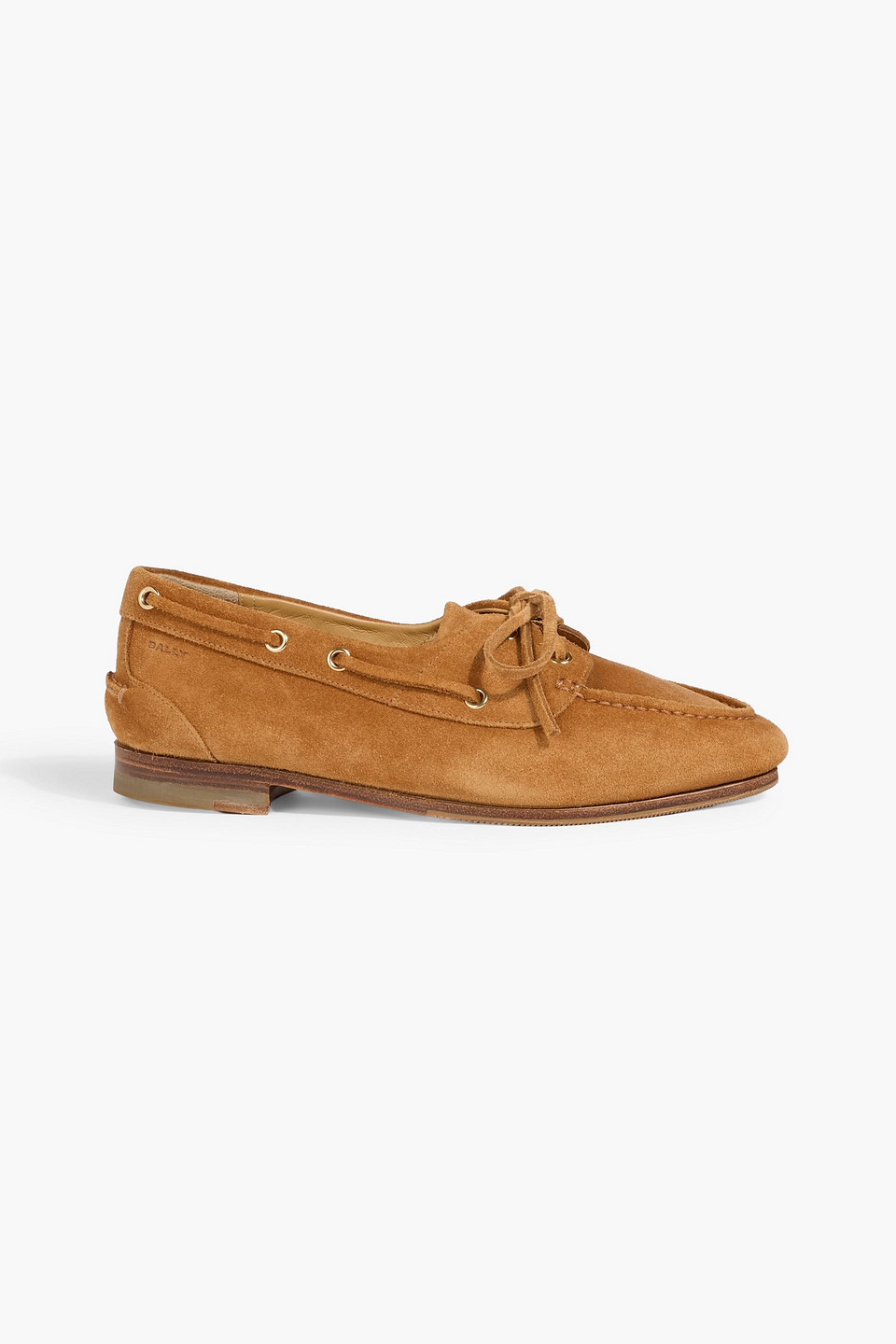 bally - pathy suede boat shoes - brown - eu 36