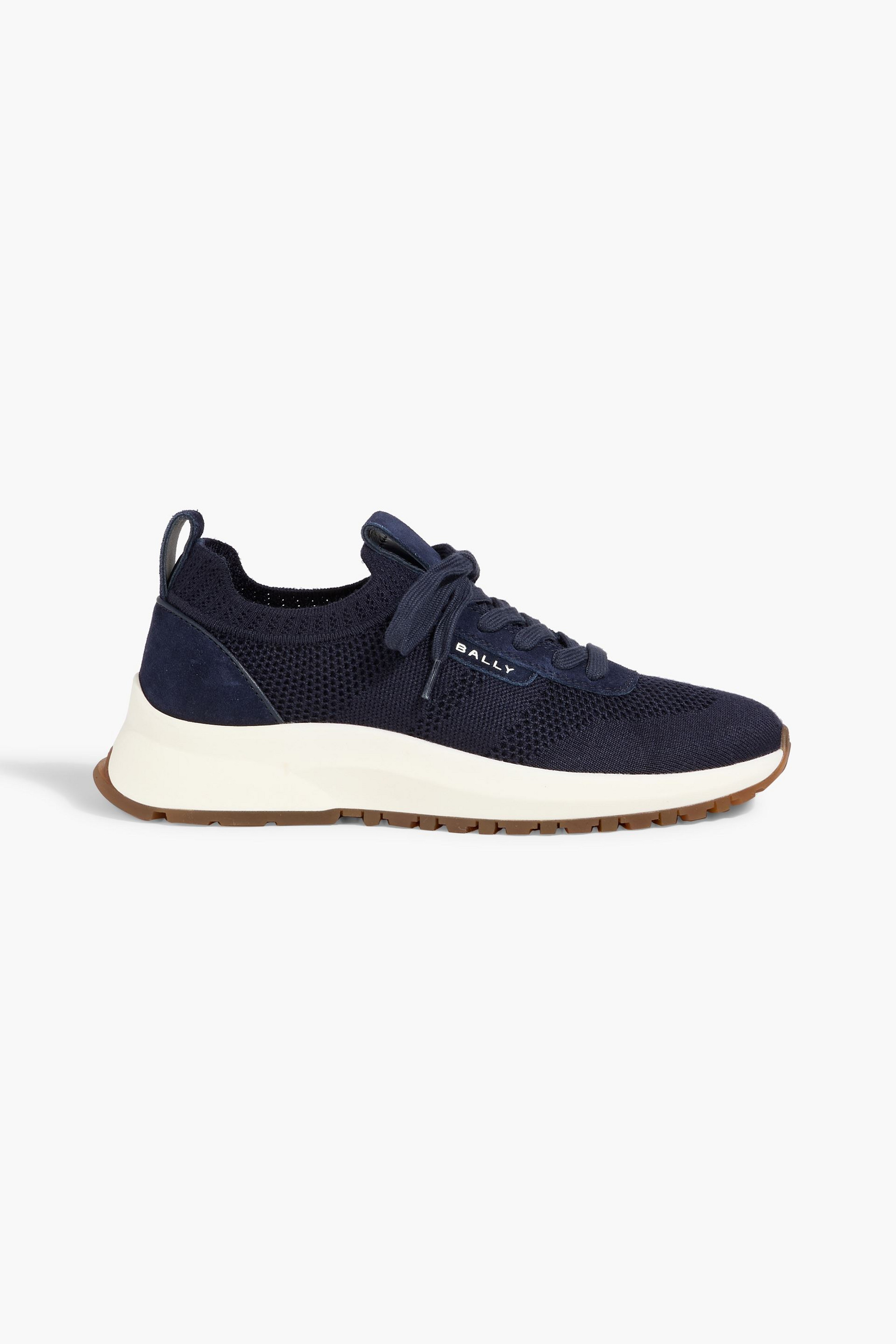 BALLY Darnell suede-trimmed stretch-knit sneakers