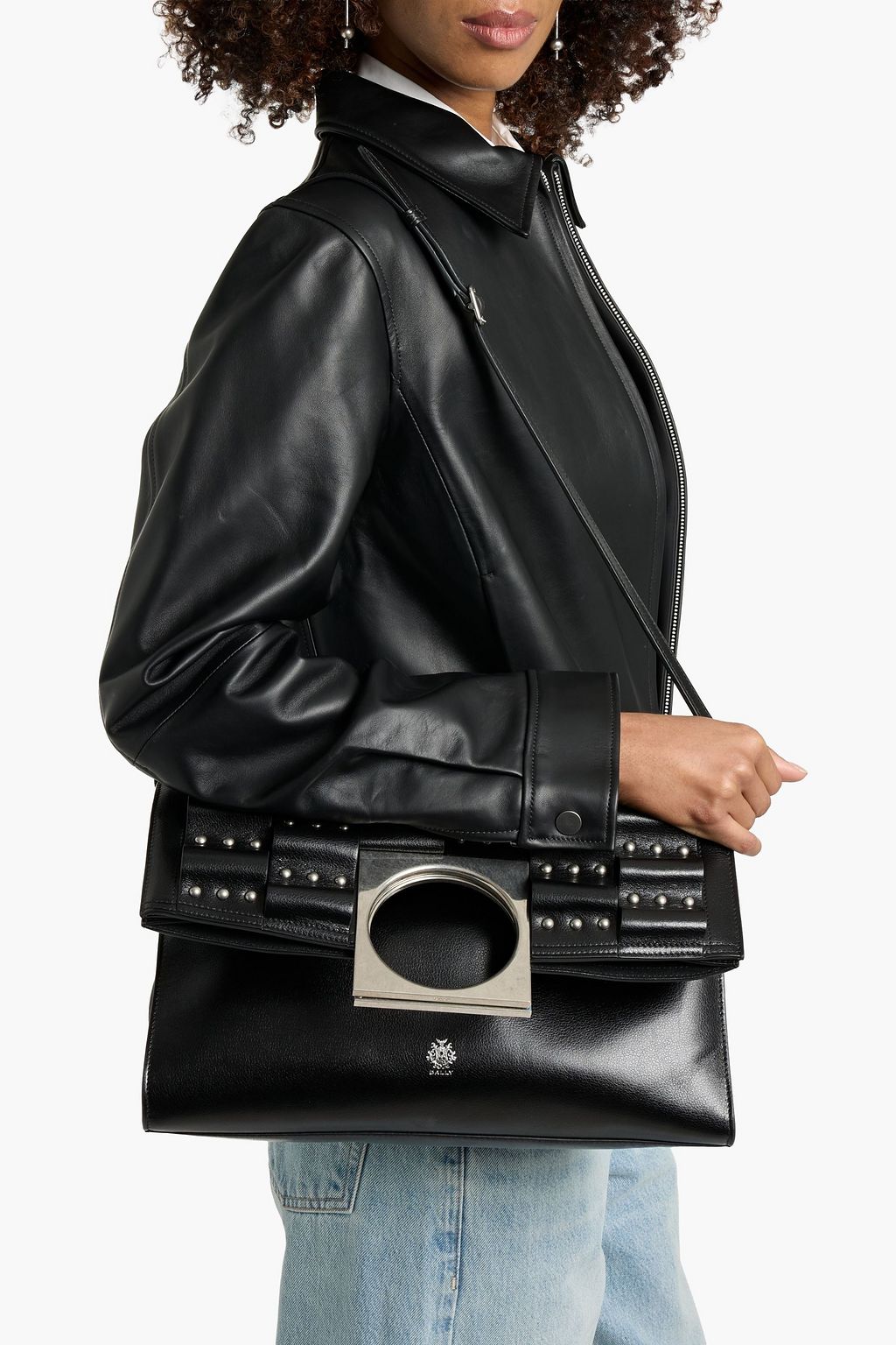 超希少✨BALLY Studded Leather Shoulder Bag BALLY Anni studded leather tote | THE OUTNET