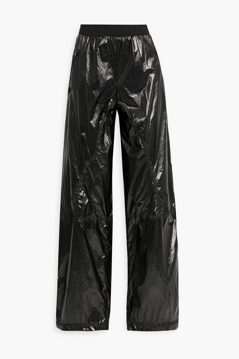 Tom Ford Crinkled Wide-leg Pants In Black