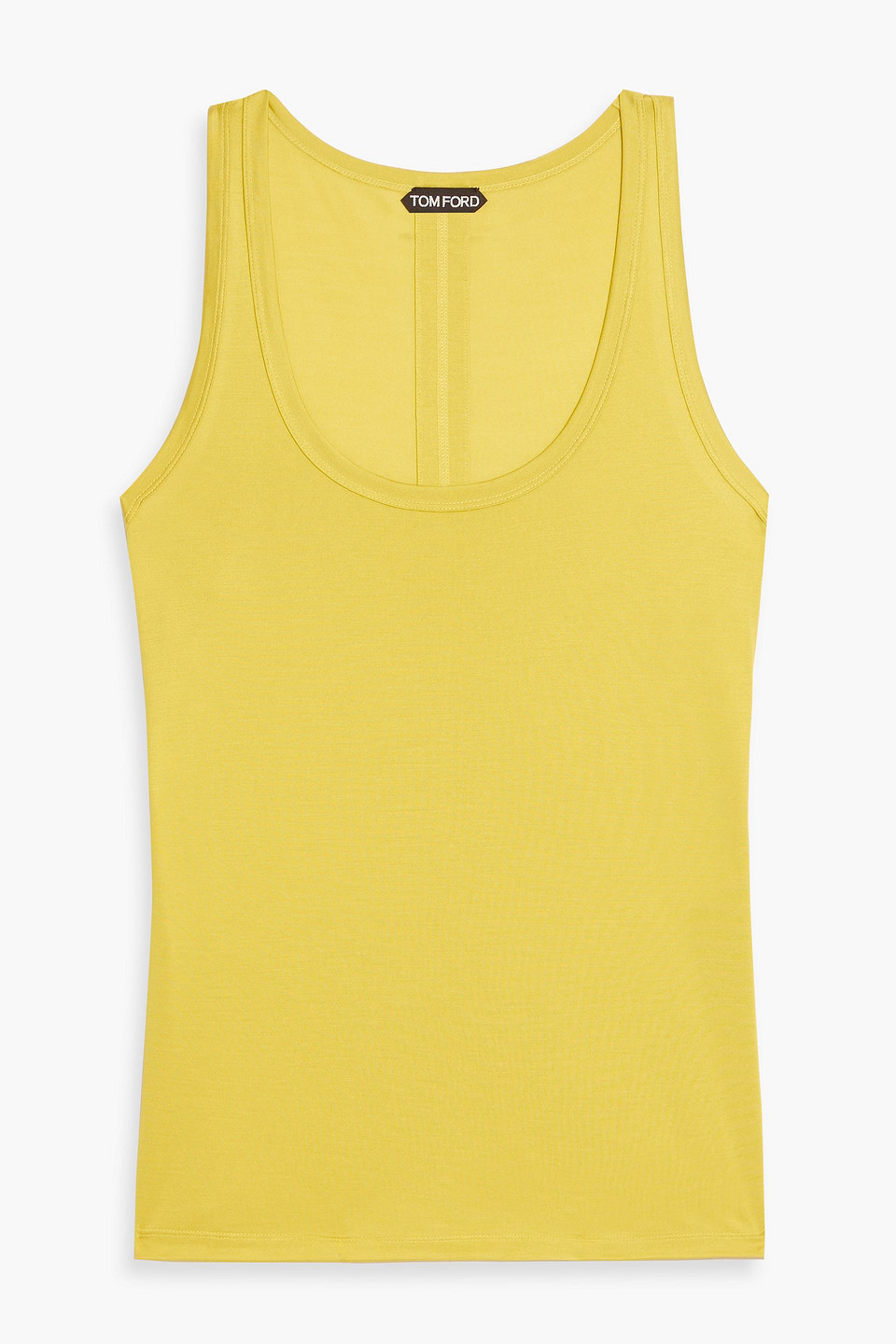 Tom Ford Silk-jersey Tank In Yellow