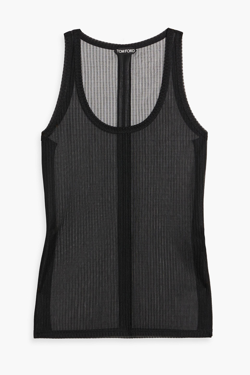 tom ford - ribbed-knit tank - black - it 34