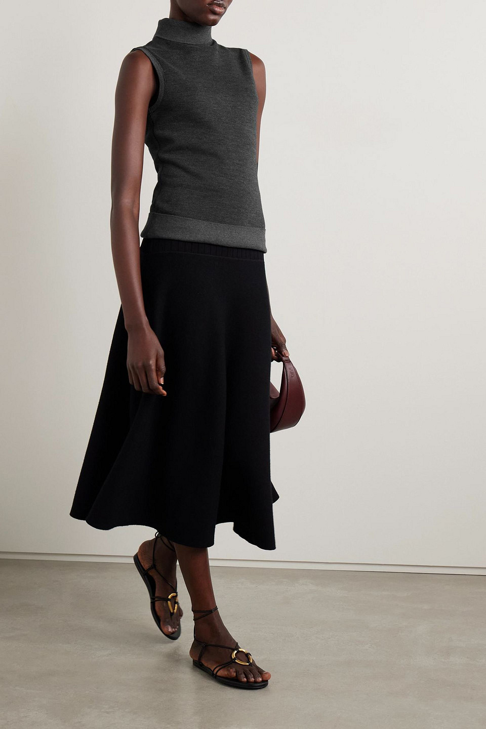  Proenza Schouler Pswl - Sandrine Pullunder Aus Einer Gerippten Baumwollmischung Mit Stehkragen - Grau - Xxs 