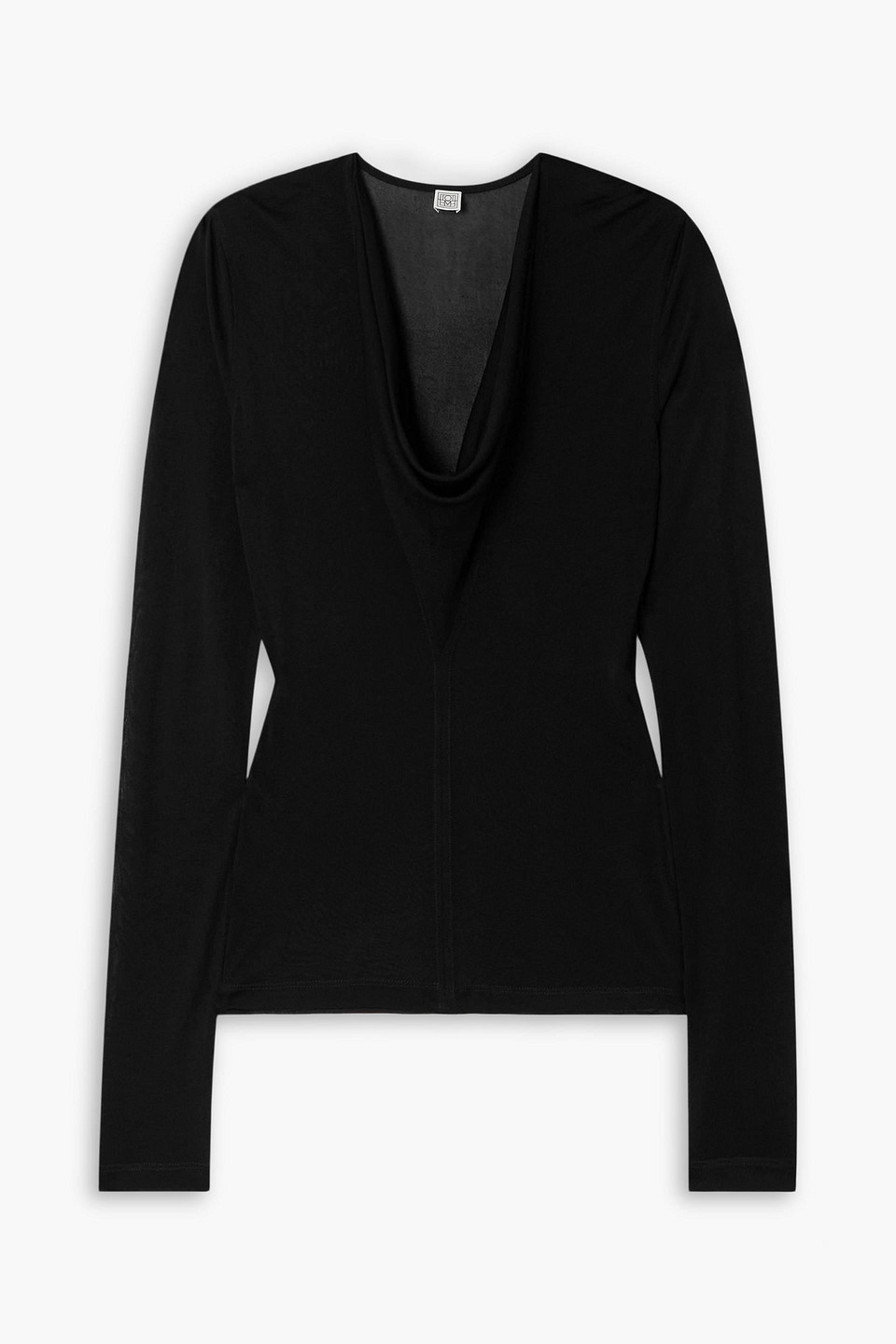 toteme - jersey top - black - xxs