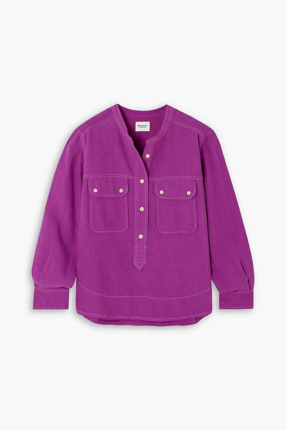 marant étoile - tecoyo silk shirt - purple - fr 34
