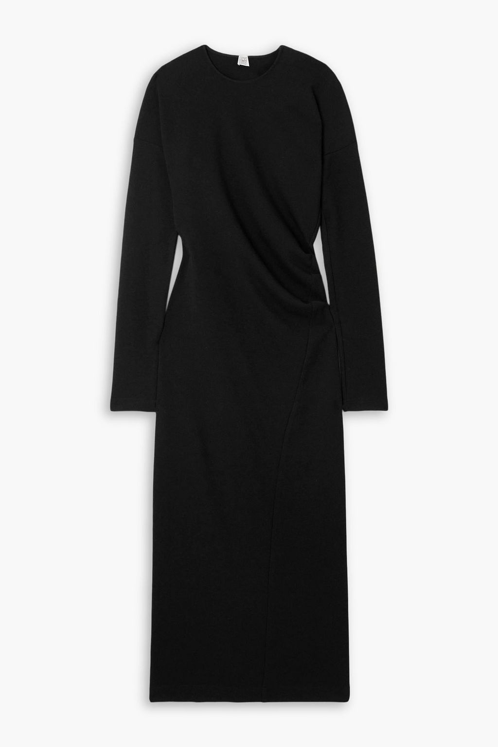 TOTEME Asymmetric gathered jersey midi dress | THE OUTNET TOTEME Asymmetric gathered jersey midi dress | THE OUTNET