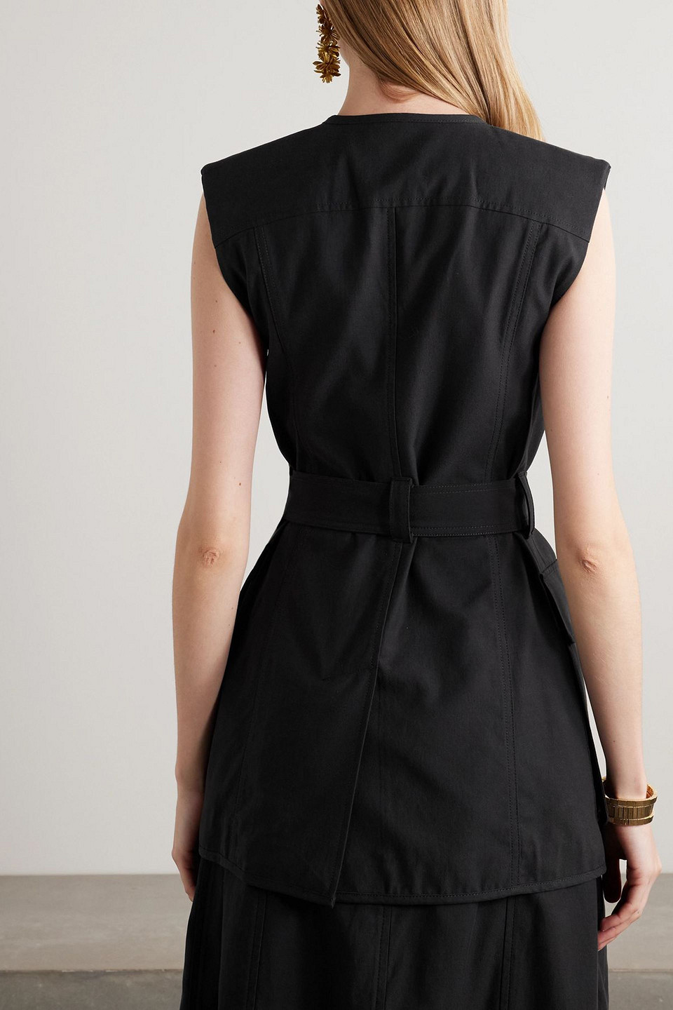  Ulla Johnson - Twyla Weste Aus Twill Aus Einer Mischung Aus Baumwolle Und Tencel™ Lyocell Mit Gürtel - Schwarz - S 