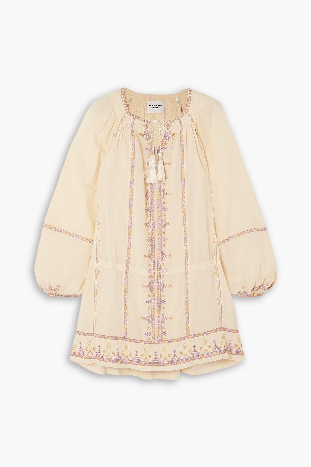 MARANT TOILE Parsley embroidered cotton-gauze mini dress | THE OUTNET