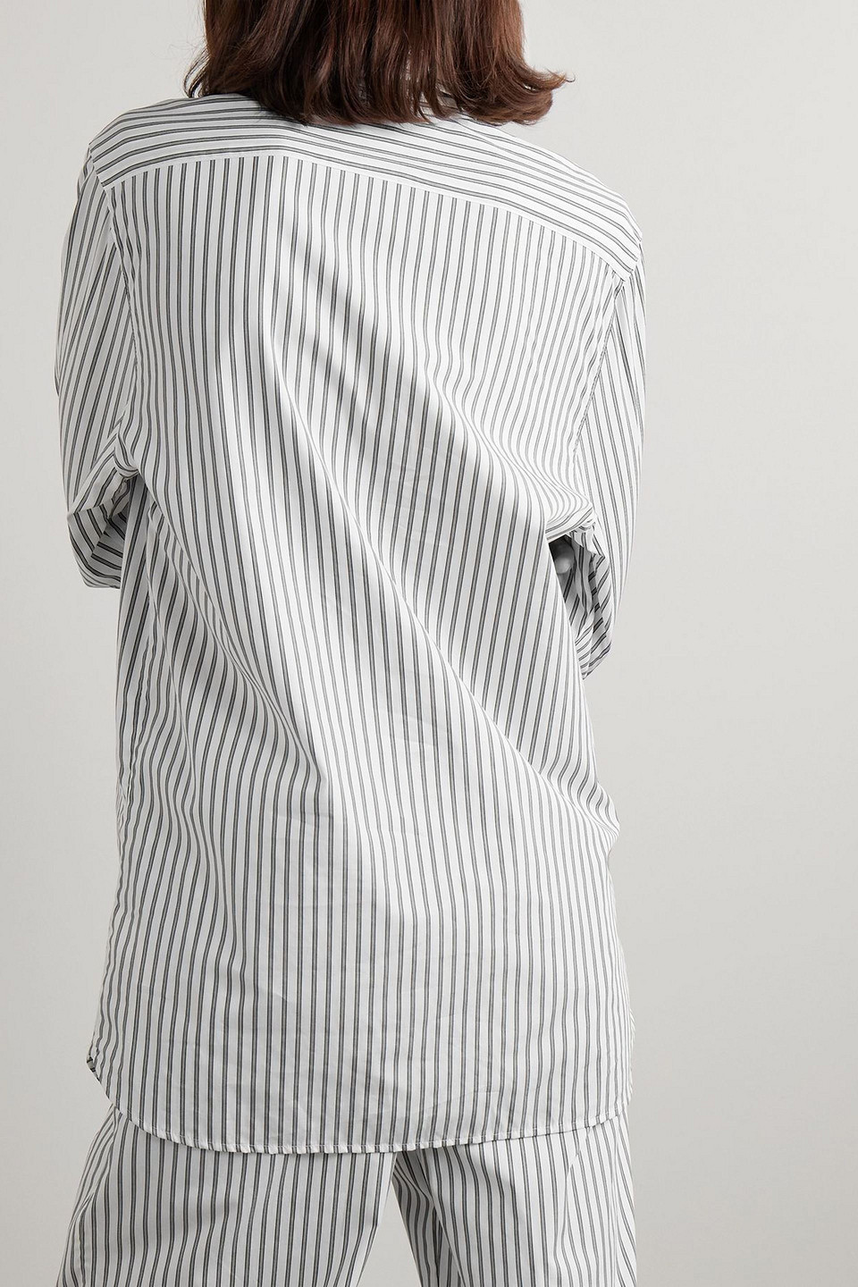  éterne - Striped Cotton-poplin Shirt - White - Xs/s 