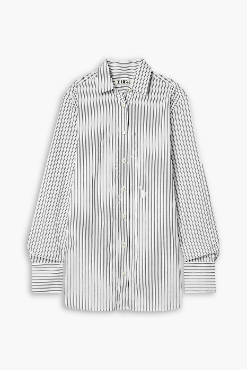 Éterne Striped Cotton-poplin Shirt In White