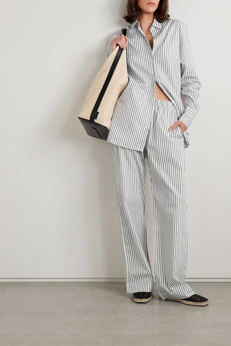  éterne - Striped Cotton-poplin Shirt - White - Xs/s 