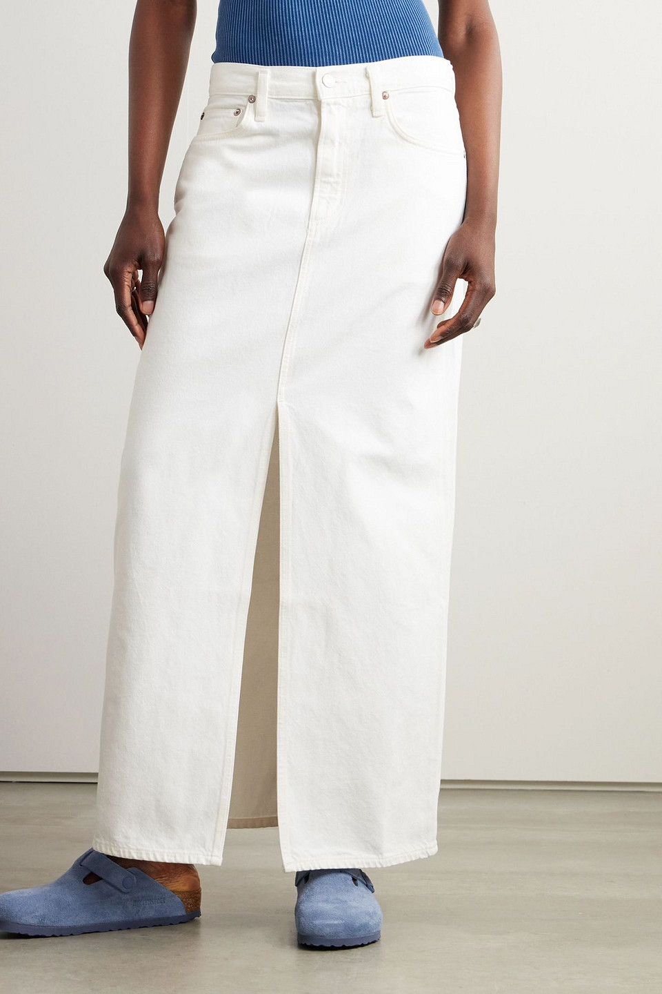  Agolde - Leif Denim Maxi Skirt - White - 29 