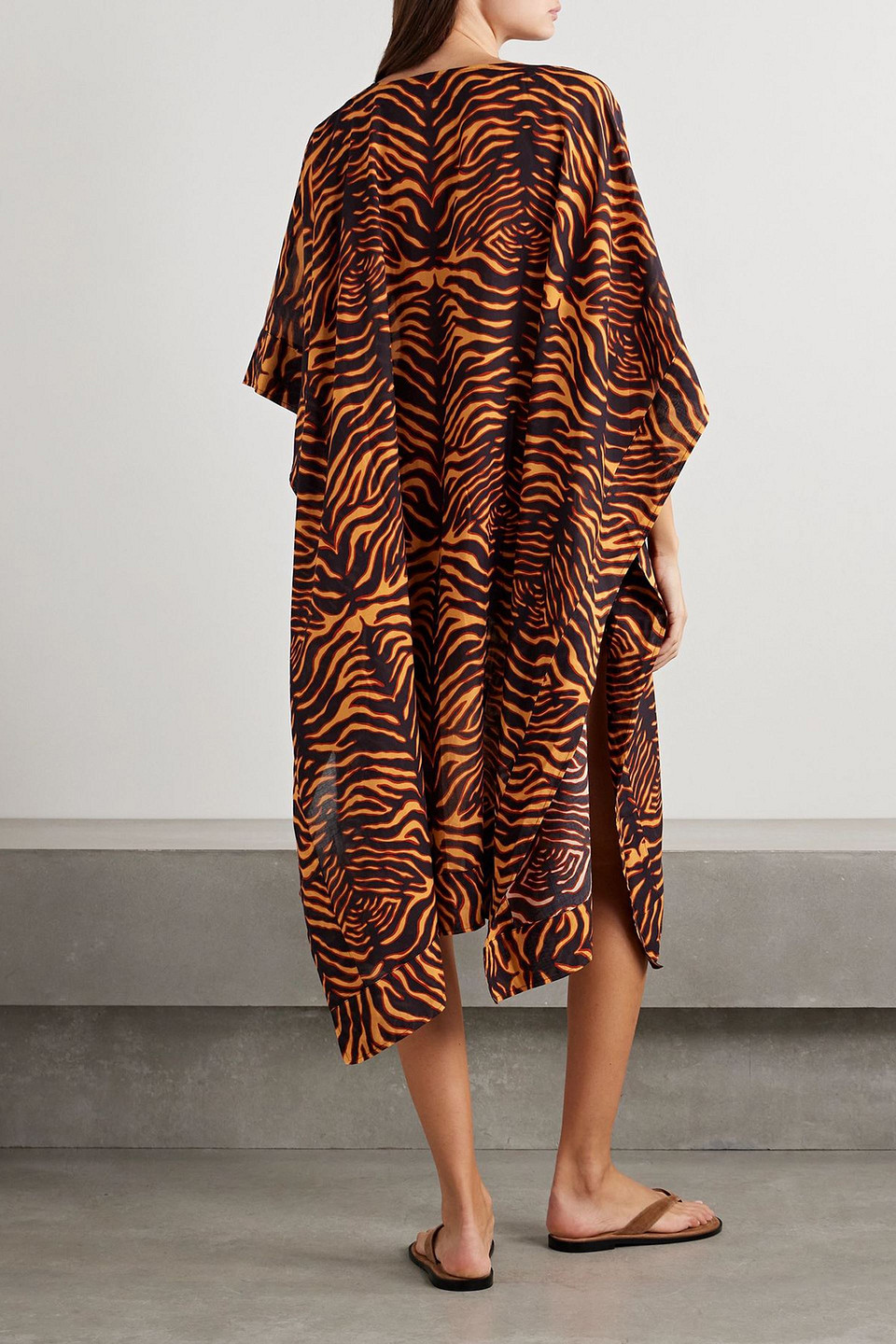  Ulla Johnson - Estelle Kaftan Aus Voile Aus Einer Baumwollmischung Mit Tigerprint - Animal-print - Xxs 