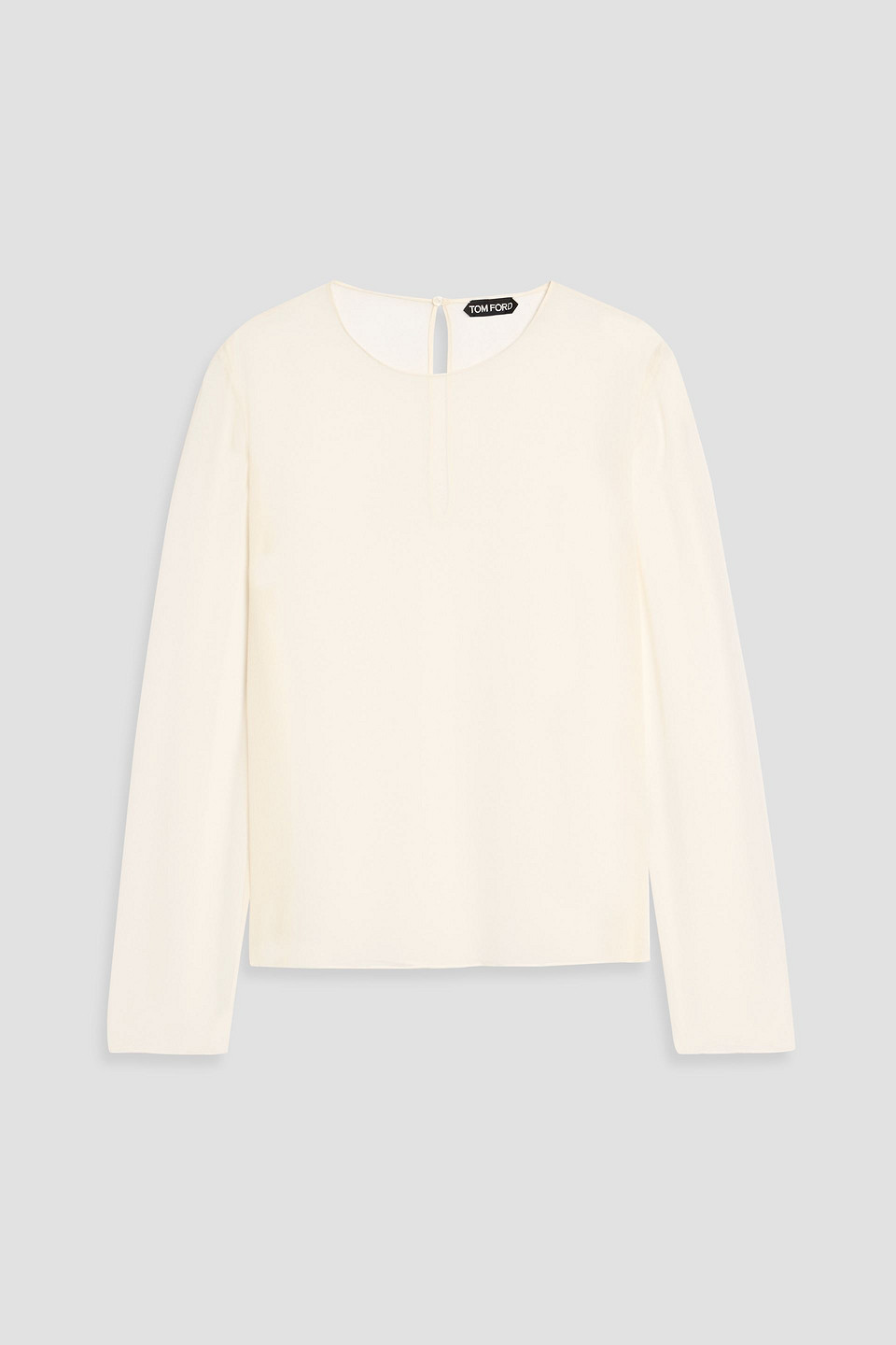 tom ford - silk-chiffon top - white - it 40