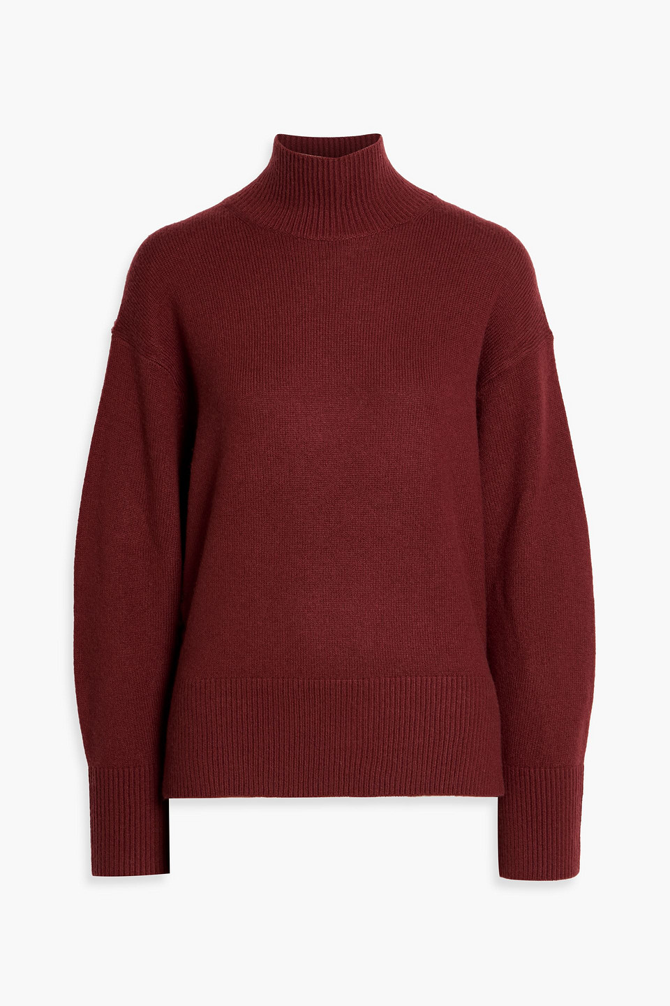 vince. - wool and cashmere-blend turtleneck sweater - burgundy - xs