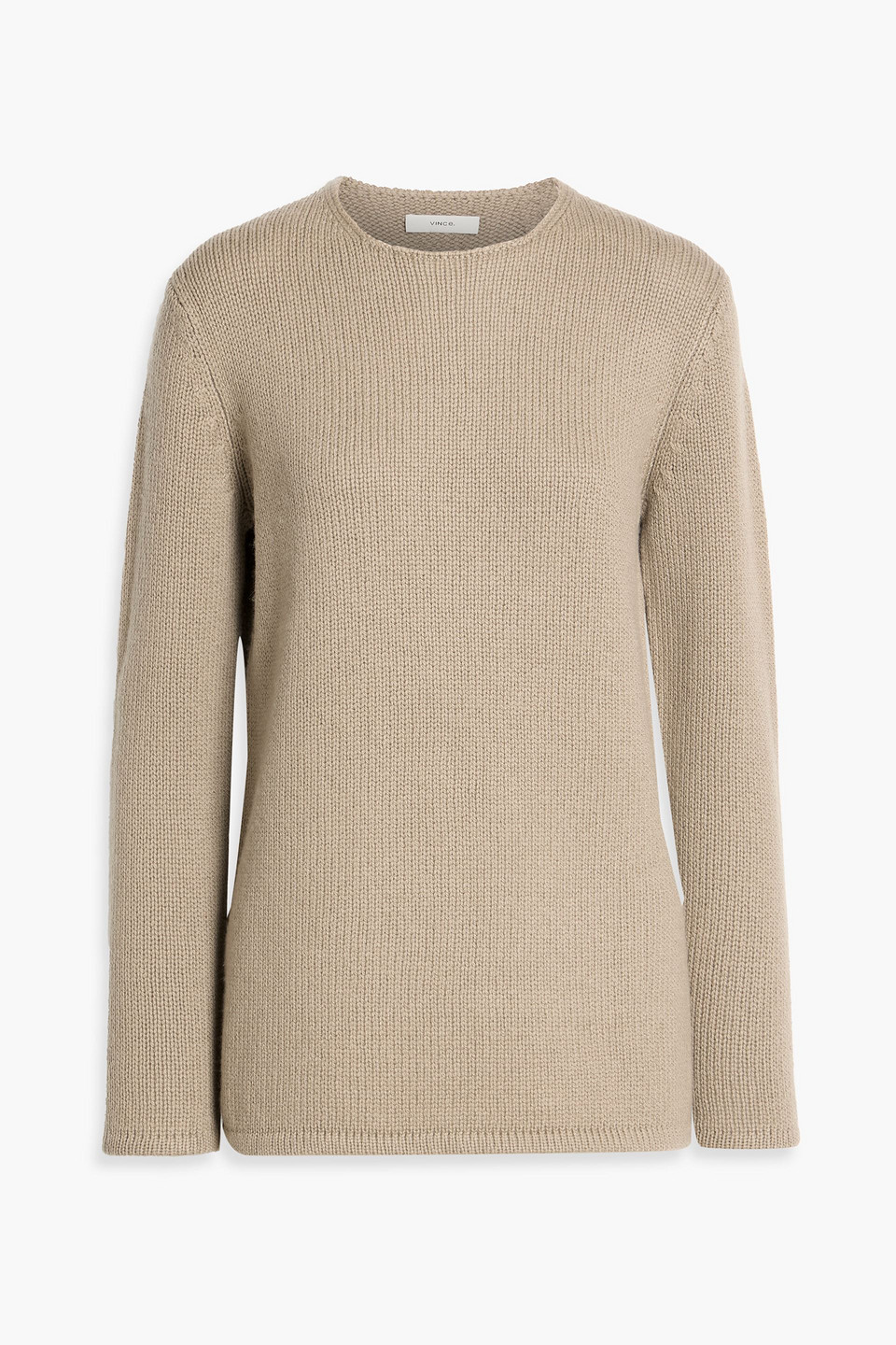 Vince Wool And Cashmere-blend Sweater In Brown