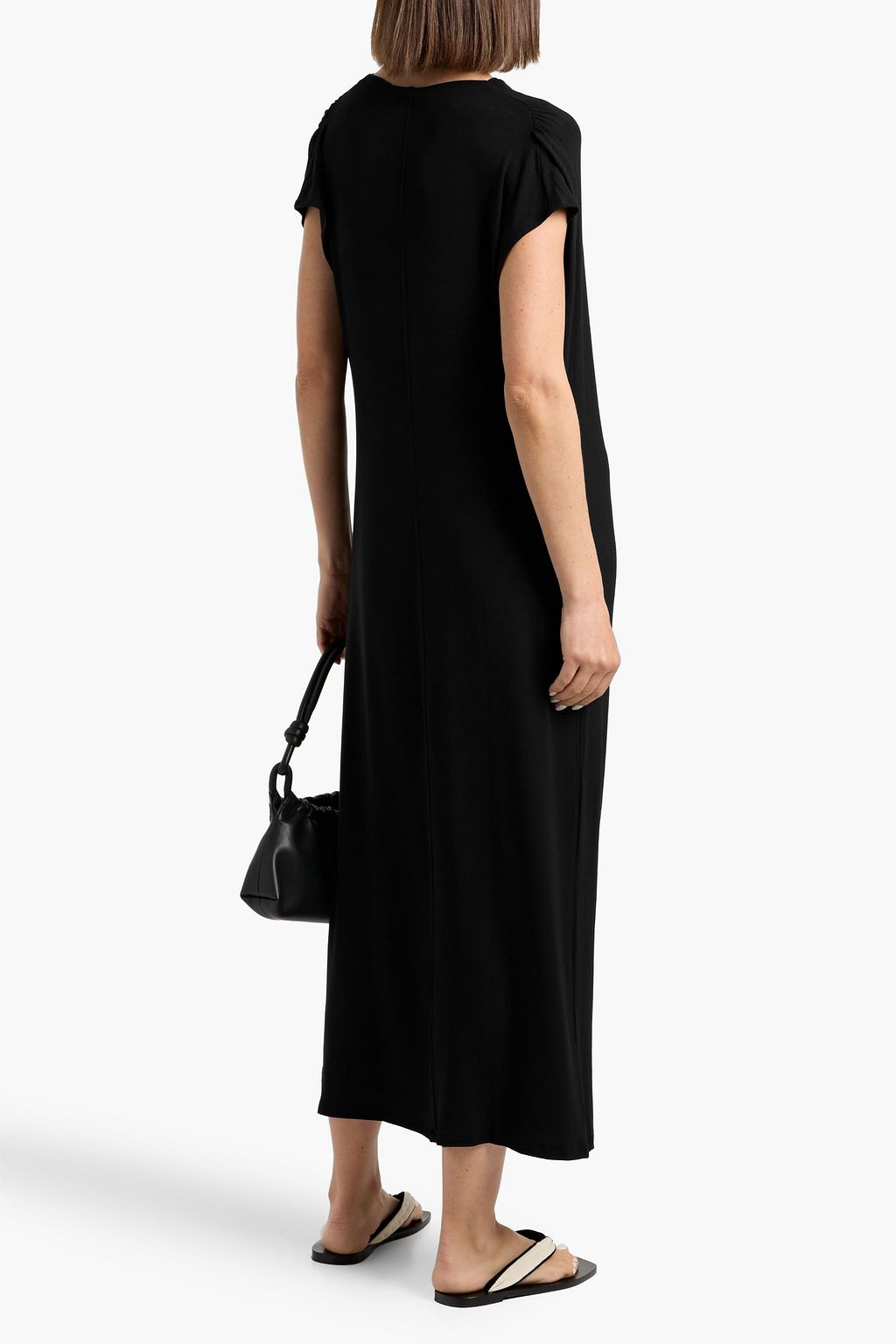 VINCE. Draped stretch-jersey maxi dress | THE OUTNET