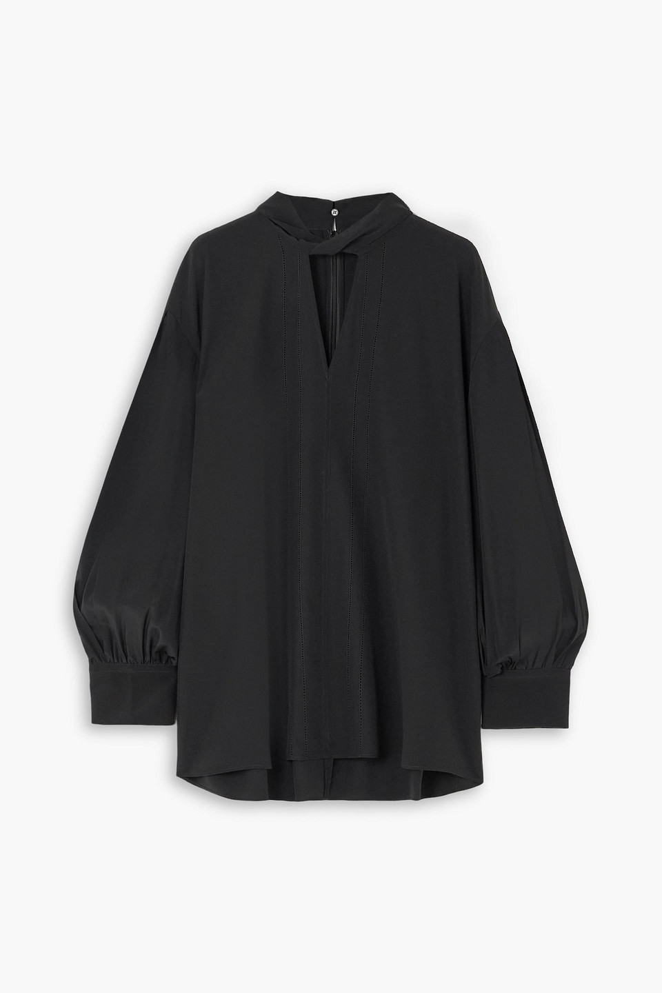 joseph - rivoli silk crepe de chine blouse - black - fr 32