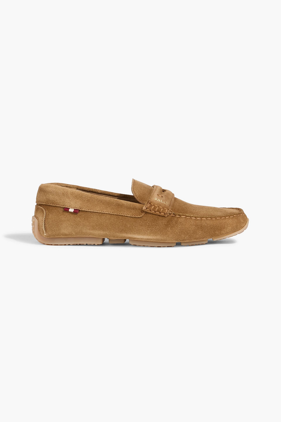 bally - palven suede driving shoes - brown - eu 43.5