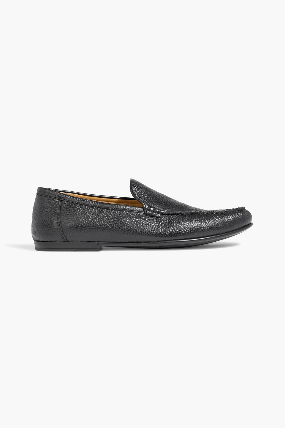 bally - craxon pebbled-leather loafers - black - eu 43.5