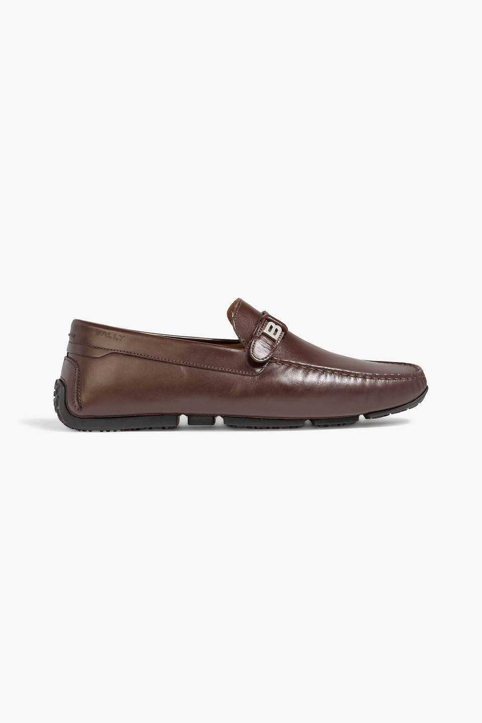 bally - posye leather driving shoes - brown - eu 41
