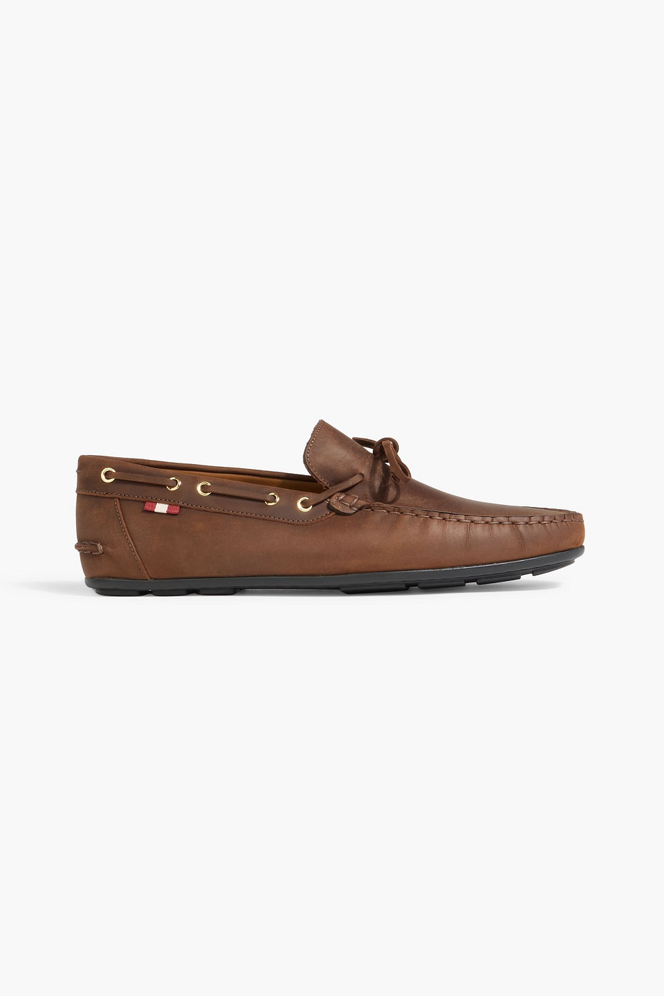 bally - clarkson leather driving shoes - brown - eu 42