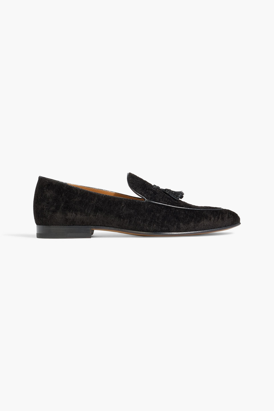 tom ford - liam tasseled velvet loafers - black - uk 8
