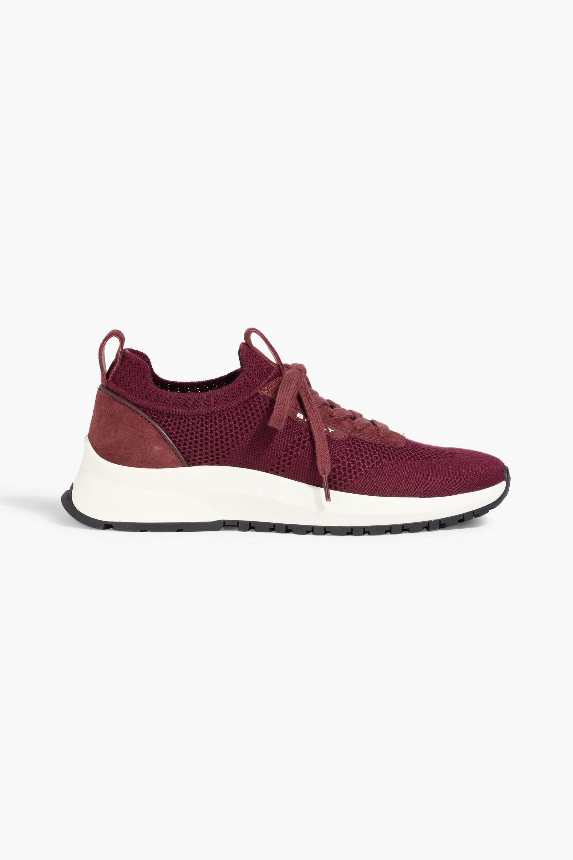 BALLY Darnell suede-trimmed stretch-knit sneakers