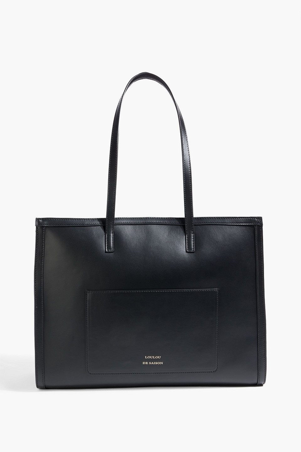 loulou de saison - anyla leather tote - black - onesize