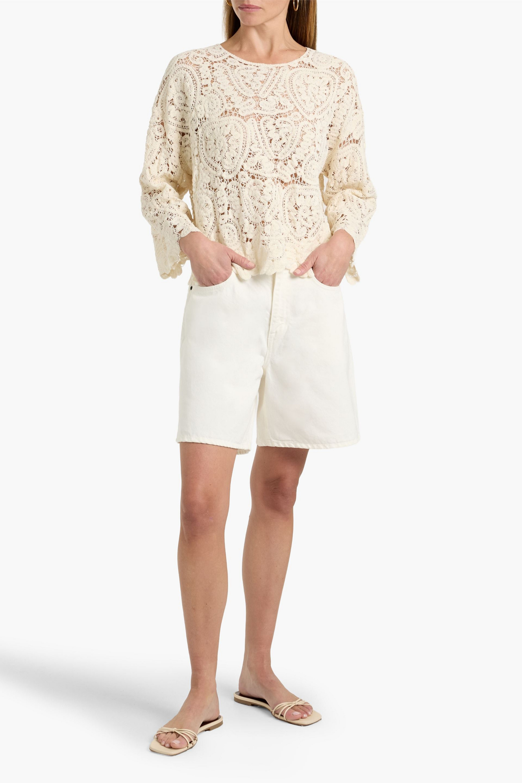 SLVRLAKE Square denim shorts