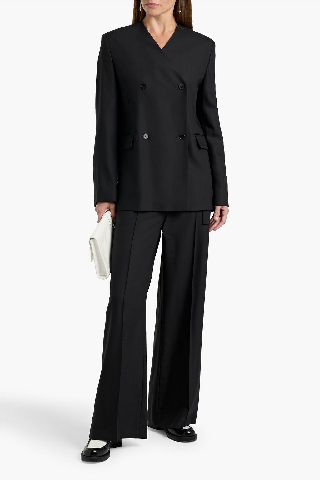 LOULOU DE SAISON Munro double-breasted twill blazer | THE OUTNET