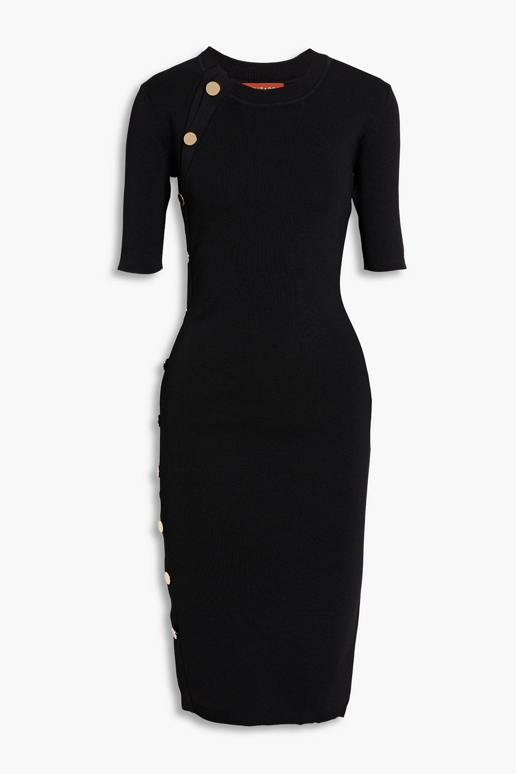 knit pointelle dress Everlane Scoop-Neck Midi Dress In Pointelle Knit In Olive Night, Size Small, Cotton main image 0