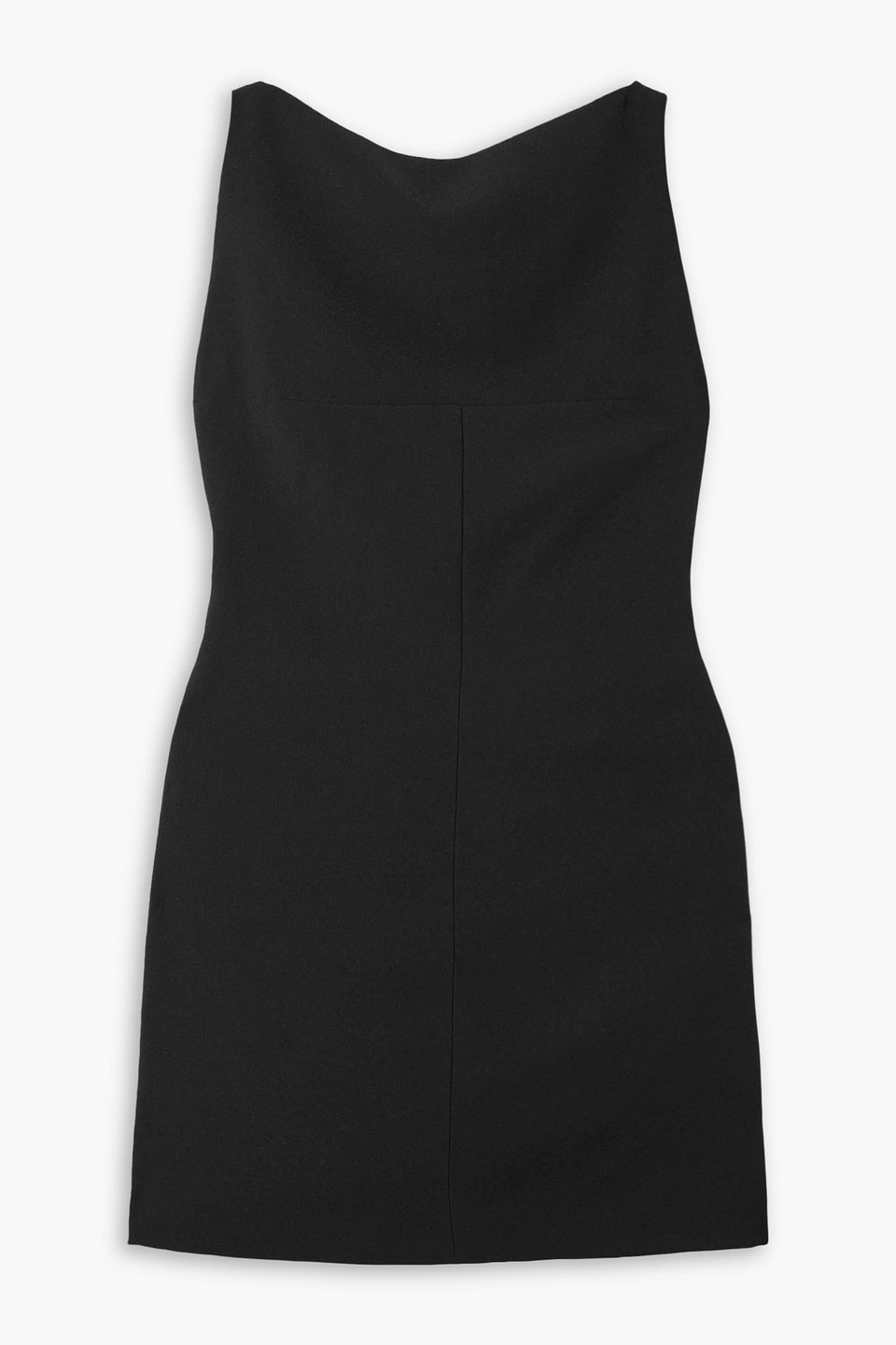 16arlington - alessa open-back crepe mini dress - black - uk 10