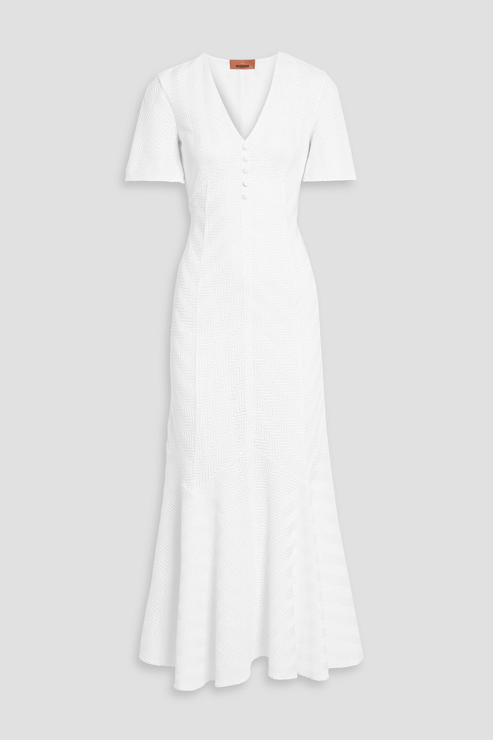 Missoni Crochet-knit Cotton-blend Maxi Dress In White