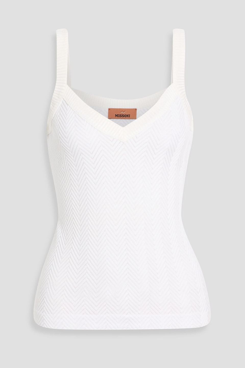 Missoni Crochet-knit Cotton-blend Tank In White