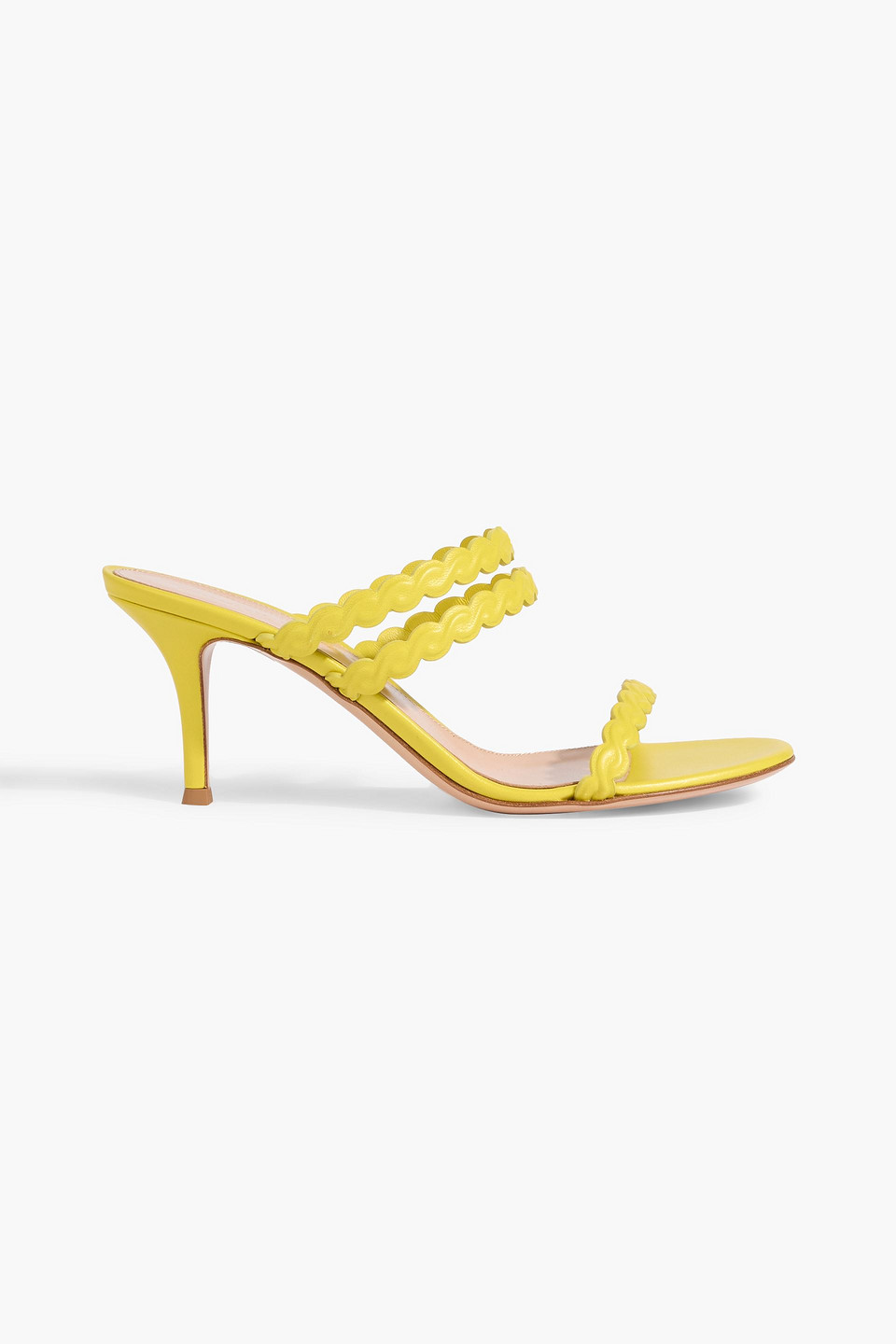 Gianvito Rossi Kay Leather Mules In Green