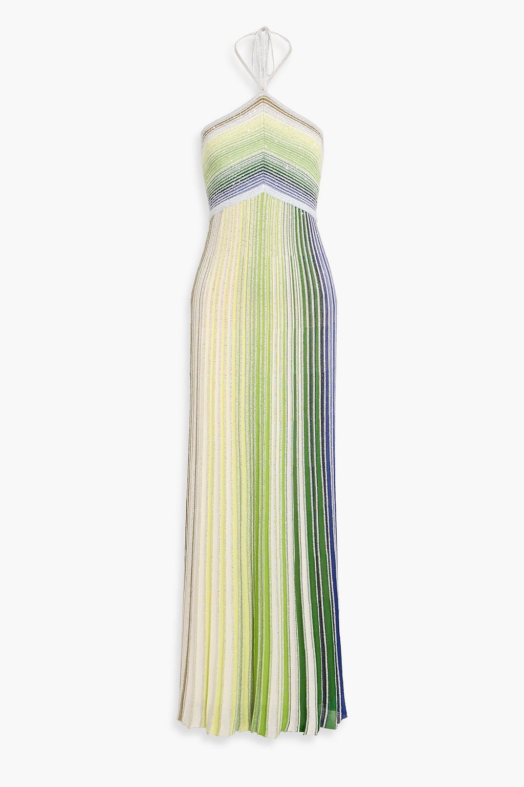 jacquemus blue knit dress JACQUEMUS Twist Ribbed Knit Dress – The Closet New York main image 1