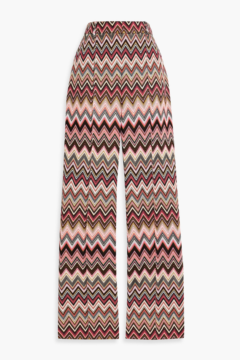 missoni - crochet-knit cotton-blend bootcut pants - pink - it 40