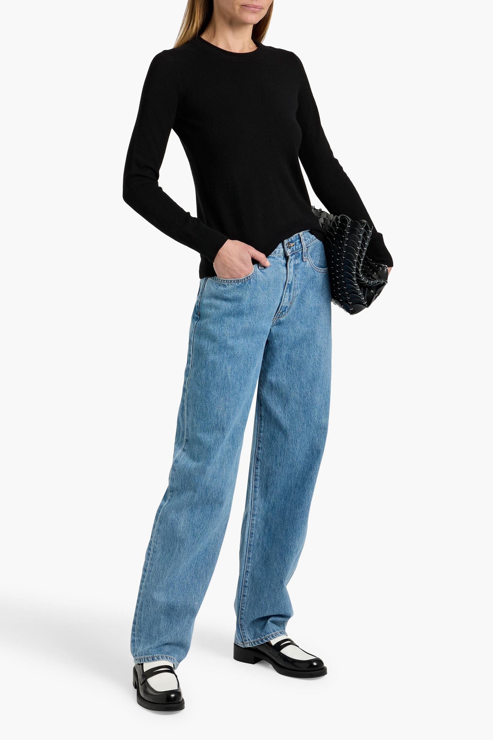 SLVRLAKE Ella high-rise barrel-leg jeans