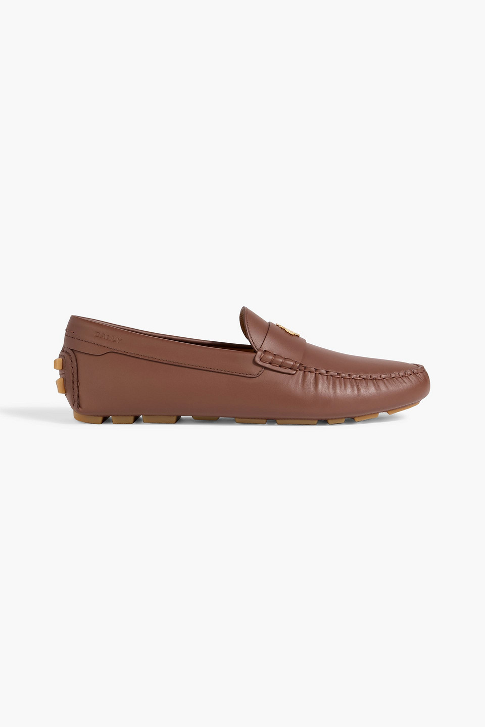 bally - kevan leather driving shoes - brown - eu 43.5