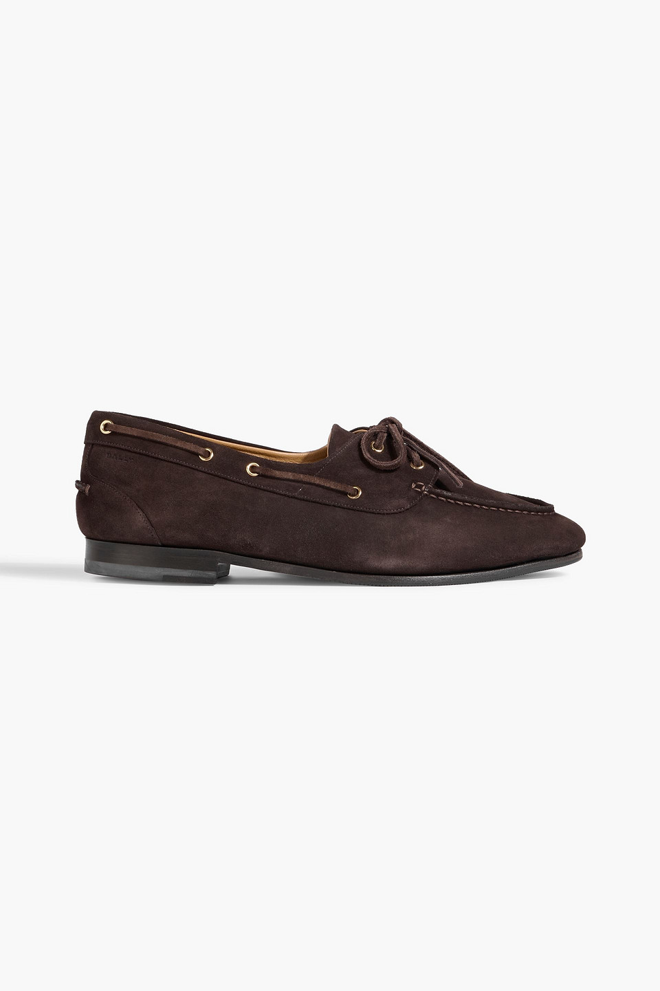 bally - pathy suede boat shoes - brown - eu 43.5