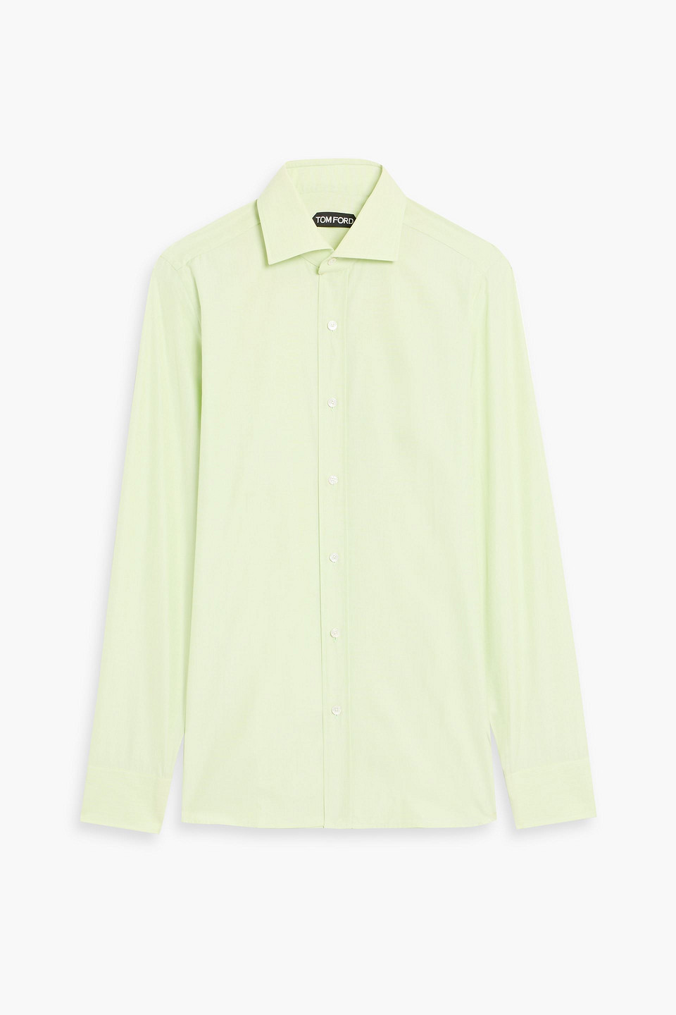 tom ford - cotton-poplin shirt - green - eu 40