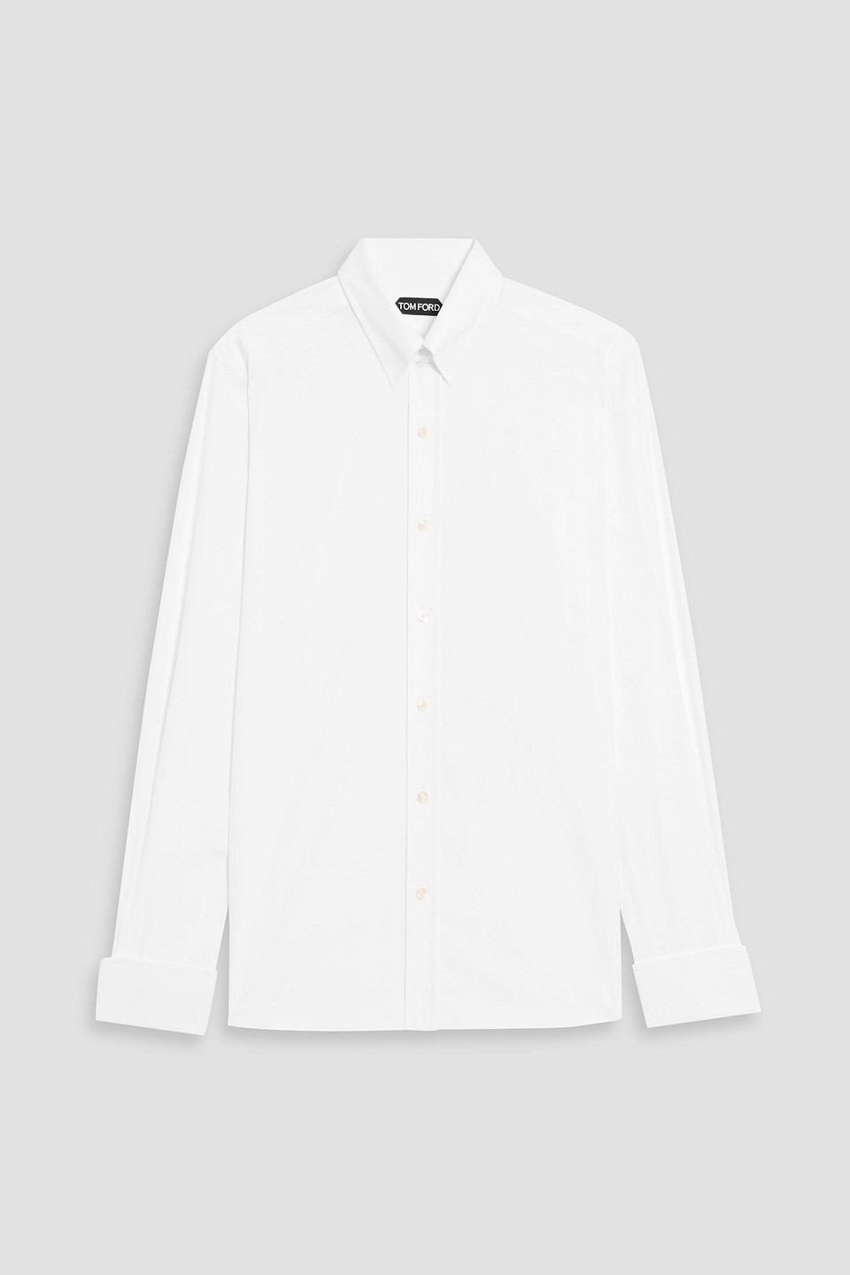 tom ford - cotton-poplin shirt - white - eu 39