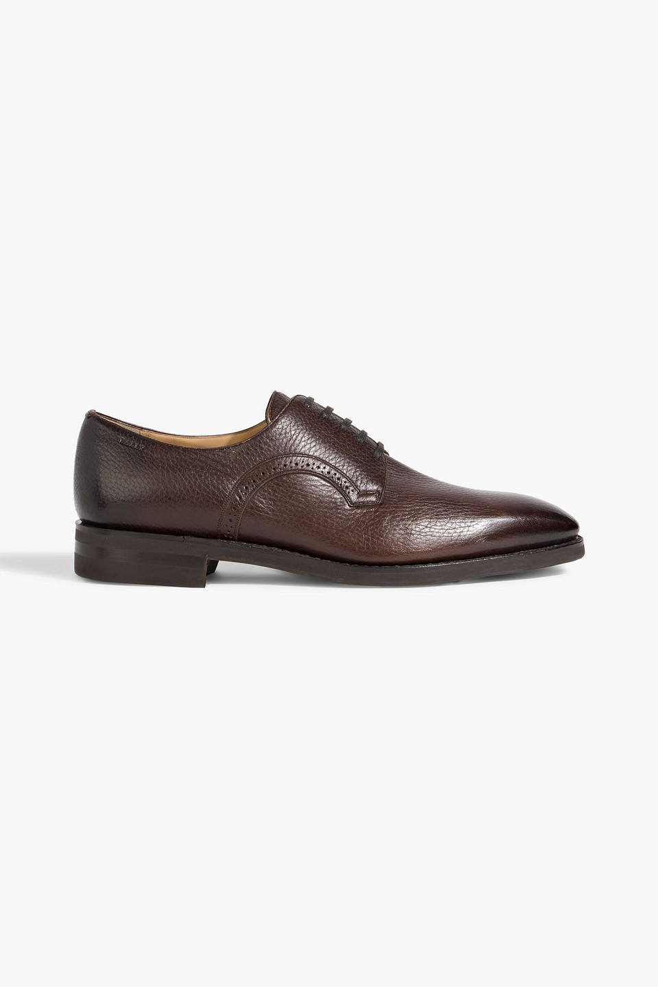 bally - scrivani pebbled-leather oxford brogues - brown - eu 41.5