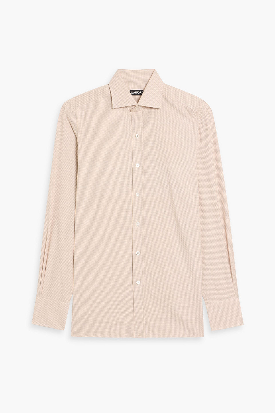 tom ford - cotton-jacquard shirt - neutral - eu 40