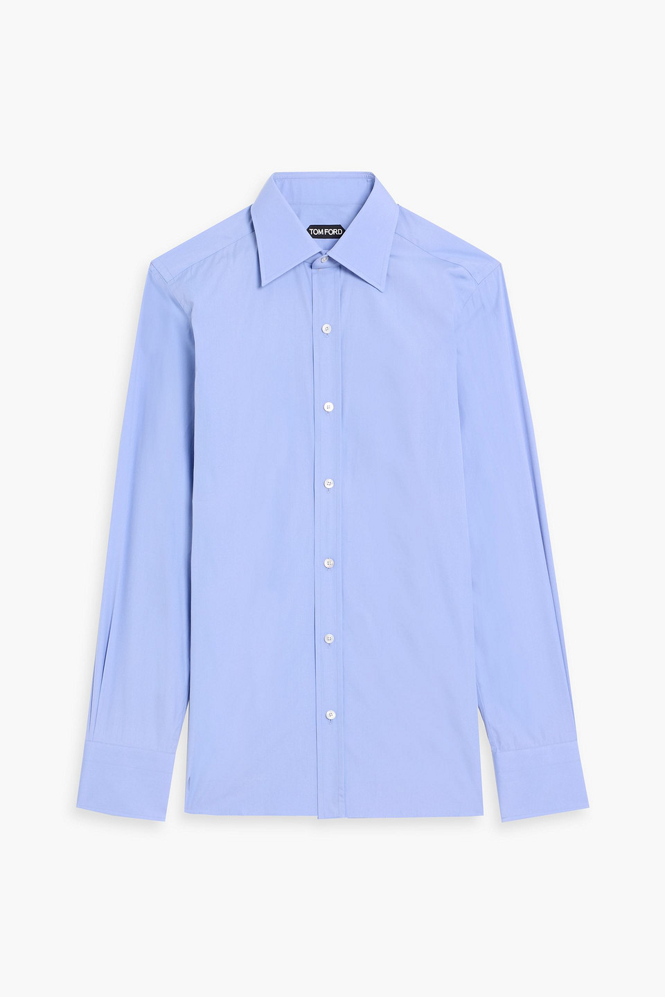 tom ford - cotton-poplin shirt - purple - eu 39