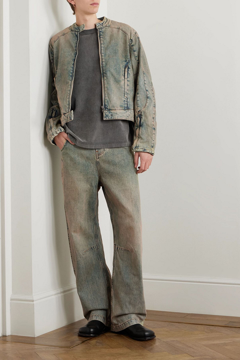  Entire Studios - Gem Weit Geschnittene Jeans Aus Selvedge Denim In Distressed-optik - Blau - Xl 